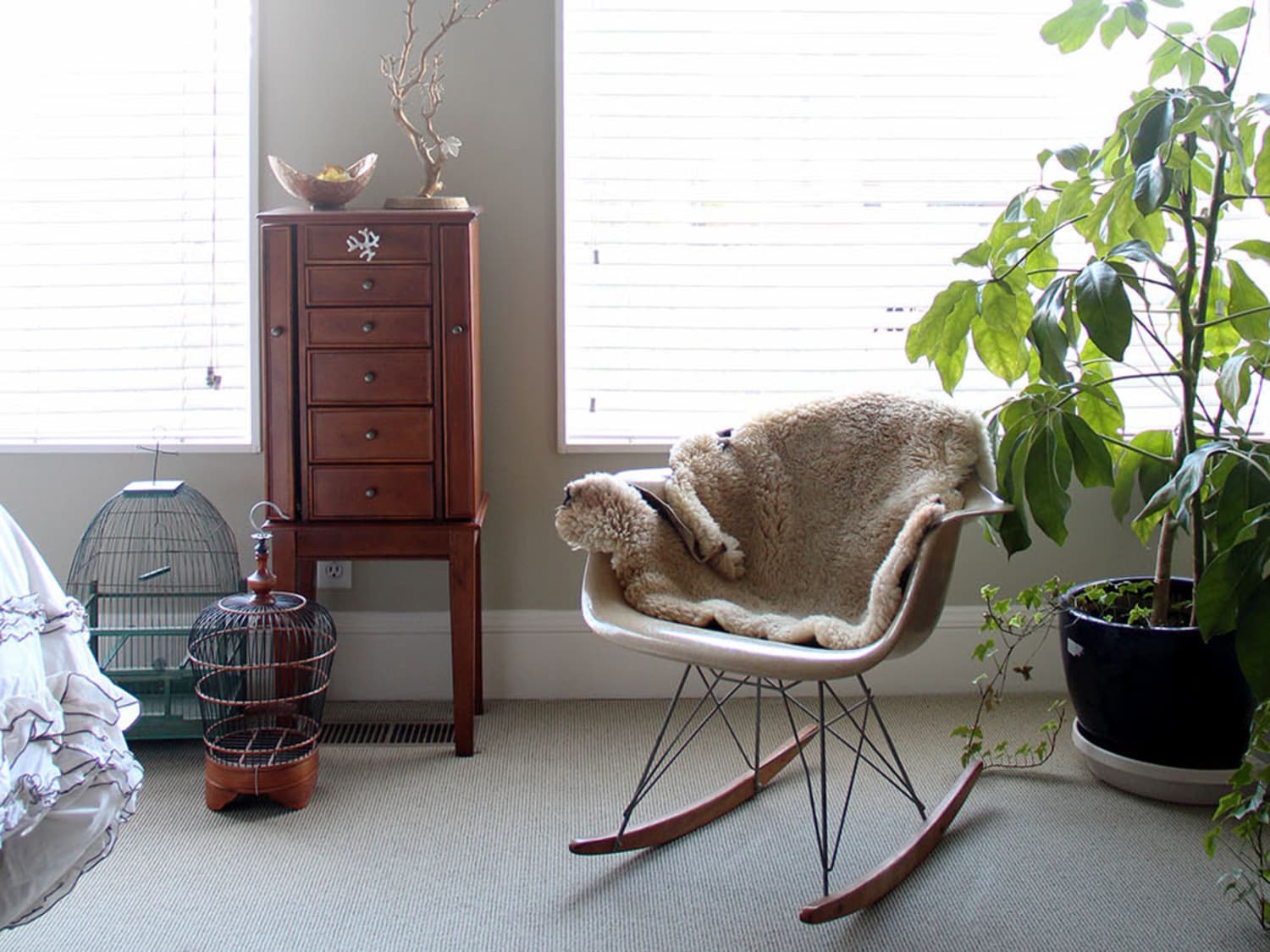 Molded plastic rocking best sale chair